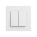 Legrand - Interruptor de escada duplo 6+6 com moldura NILOE STEP branco