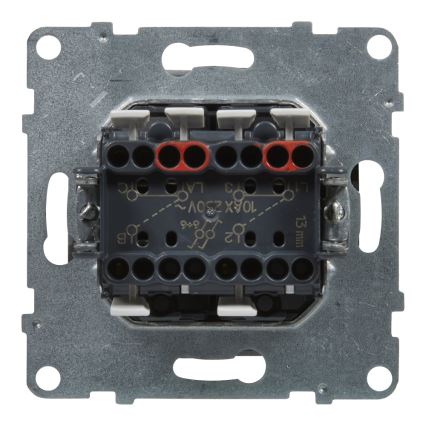 Legrand - Interruptor de escada duplo č. 6+6 sem moldura SUNO branco