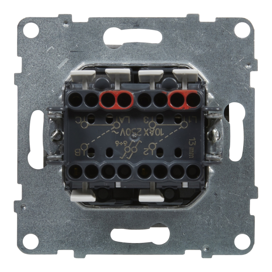 Legrand - Interruptor de escada duplo č. 6+6 sem moldura SUNO branco