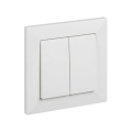 Legrand - Interruptor de escada duplo n.º 6+6 com moldura SUNO branca