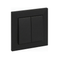 Legrand - Interruptor de escada duplo n.º 6+6 com moldura SUNO preta