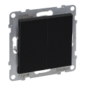 Legrand - Interruptor de escada duplo n.º 6+6 sem moldura SUNO preto