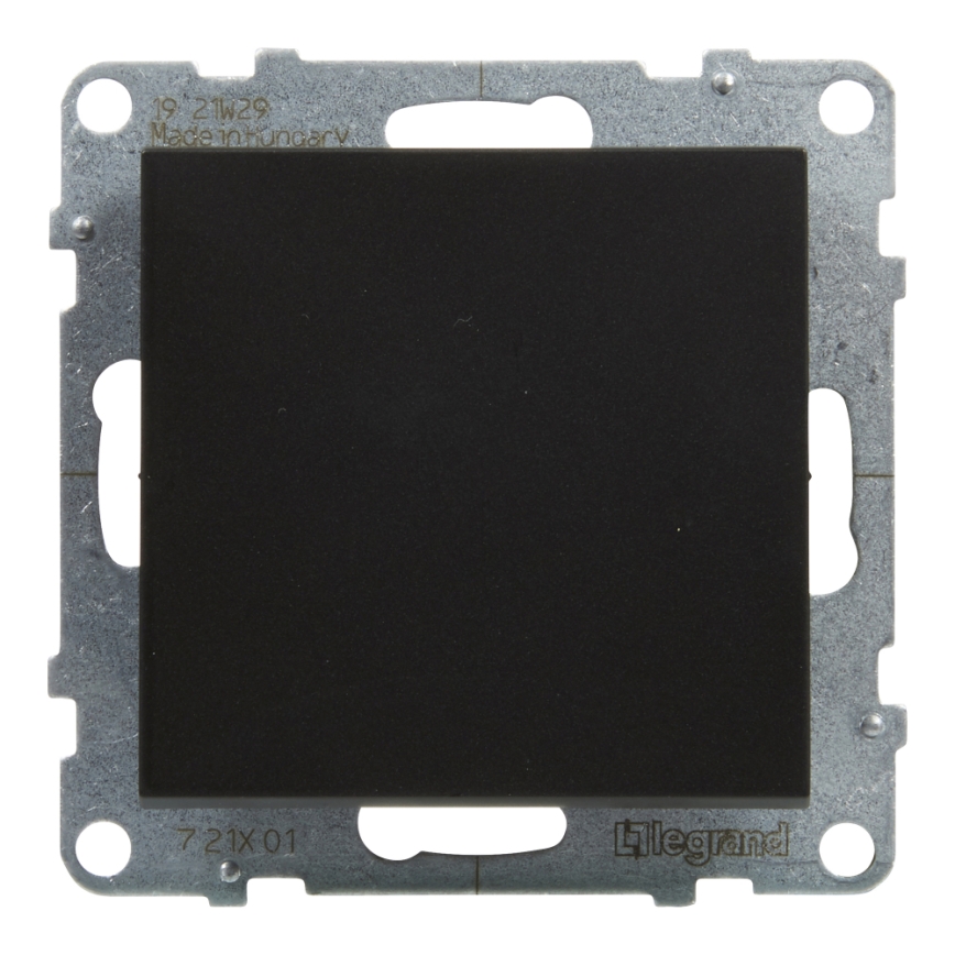 Legrand - Interruptor de escada duplo n.º 6+6 sem moldura SUNO preto