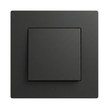 Legrand - Interruptor de escada n.º 6 com moldura NILOE STEP preto