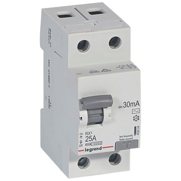 Legrand - Interruptor diferencial bipolar RX3 2P 25A 30MA AC