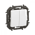 Legrand - Interruptor duplo de escada n.º 6+6 sem moldura NILOE branco
