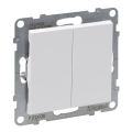 Legrand - Interruptor duplo de série č. 5 sem moldura SUNO branco