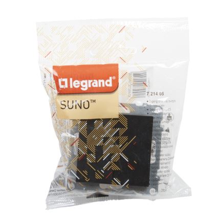 Legrand - Interruptor duplo em série č. 5 sem moldura SUNO preto