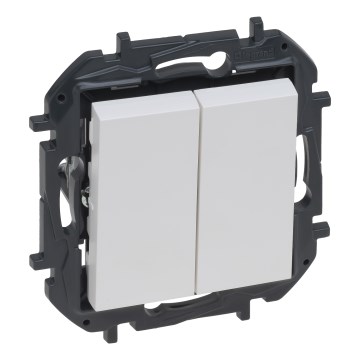 Legrand - Interruptor duplo em série n.º 5 sem moldura NILOE STEP branco