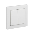 Legrand - Interruptor duplo n.º 5 com moldura SUNO branco