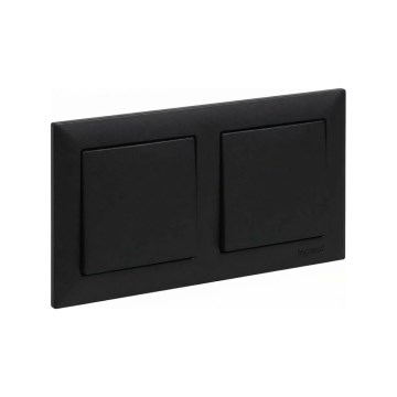 Legrand - Interruptor duplo unipolar n.º 1 com moldura SUNO preta