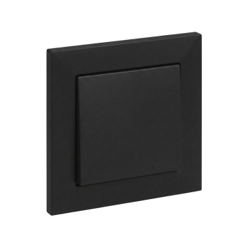 Legrand - Interruptor simples n.º 1/0 com moldura SUNO preto