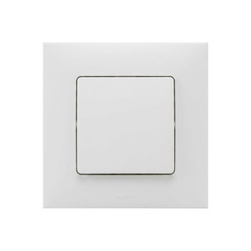 Legrand - Interruptor unipolar n.º 1 com moldura NILOE branca