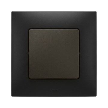 Legrand - Interruptor unipolar n.º 1 com moldura NILOE preta