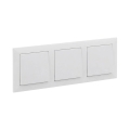 Legrand - Interruptor unipolar triplo č. 1 com moldura SUNO branco