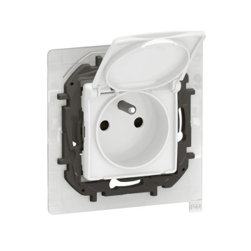 Legrand - Tomada de exterior para uso doméstico sem moldura NILOE 250V IP44 branca