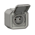 Legrand - Tomada de exterior PLEXO 250V IP55 cinzenta