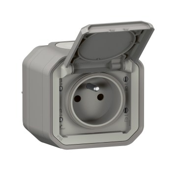 Legrand - Tomada de exterior PLEXO 250V IP55 cinzenta