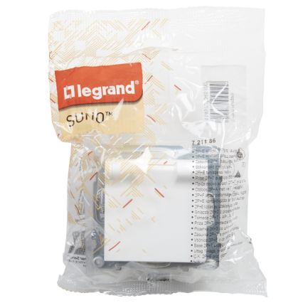 Legrand - Tomada de exterior sem moldura 250V/16A NILOE STEP IP44 branca