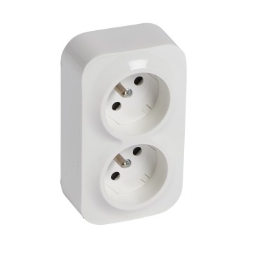 Legrand - Tomada de parede dupla para uso doméstico FORIX 250V branca