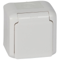 Legrand - Tomada de parede para exterior FORIX 250V IP44 branca