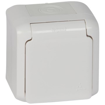 Legrand - Tomada de parede para exterior FORIX 250V IP44 branca