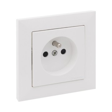 Legrand - Tomada doméstica com moldura SUNO 250V branca