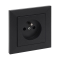 Legrand - Tomada doméstica com moldura SUNO 250V preta