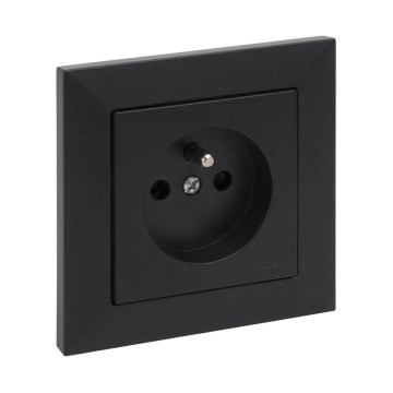 Legrand - Tomada doméstica com moldura SUNO 250V preta