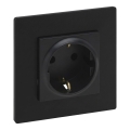 Legrand - Tomada doméstica SCHUKO com moldura NILOE STEP 250V preta