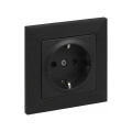 Legrand - Tomada doméstica SCHUKO com moldura SUNO 250V preta