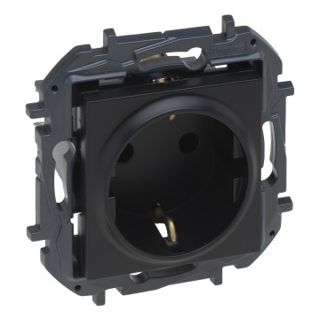 Legrand - Tomada doméstica SCHUKO sem moldura NILOE STEP 250V preta