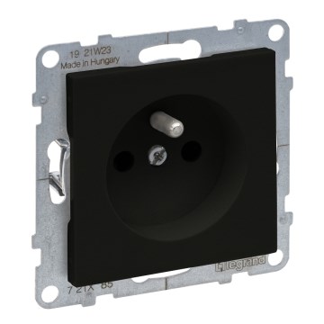 Legrand - Tomada doméstica sem moldura 250 V/16 A SUNO preta