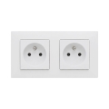 Legrand - Tomada dupla doméstica com moldura NILOE STEP 250V branca