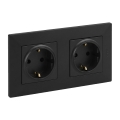Legrand - Tomada dupla doméstica SCHUKO NILOE STEP 250V preta
