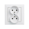 Legrand - Tomada dupla residencial com moldura SUNO 250V branca
