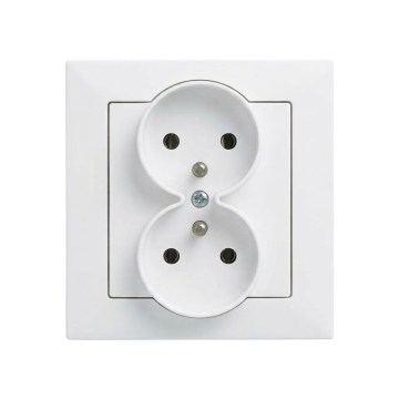 Legrand - Tomada dupla residencial com moldura SUNO 250V branca