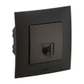 Legrand - Tomada Ethernet RJ45 com moldura NILOE preta