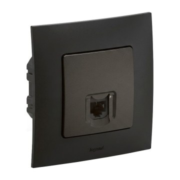 Legrand - Tomada Ethernet RJ45 com moldura NILOE preta
