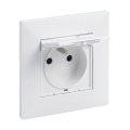 Legrand - Tomada exterior com moldura NILOE STEP 250V IP44 branca