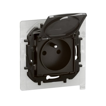 Legrand - Tomada exterior doméstica sem moldura NILOE 250V IP44 preta