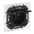 Legrand - Tomada exterior residencial sem moldura NILOE STEP 250V IP44 preta