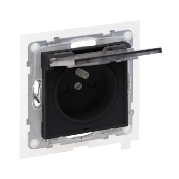Legrand - Tomada exterior sem moldura 250V/16A NILOE STEP IP44 preta