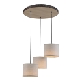 Leuchten Direkt 11236-79 - Candelabro suspenso BARK 3xE27/40W/230V madeira