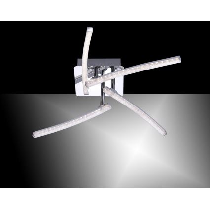 Leuchten Direkt 11291-17 - Candelabro montado à superfície LED SIMON 4xLED/3W/230V cromado brilhante