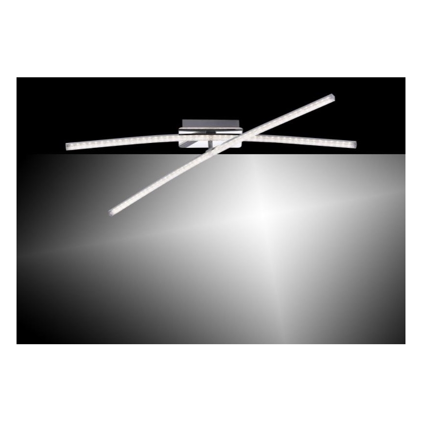 Leuchten Direkt 11292-17 - Candelabro montado à superfície LED SIMON 2xLED/8W/230V cromado brilhante