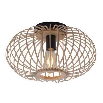 Leuchten Direkt 11410-79 - Candelabro integrado RACOON 1xE27/40W/230V diâmetro 40 cm bambu