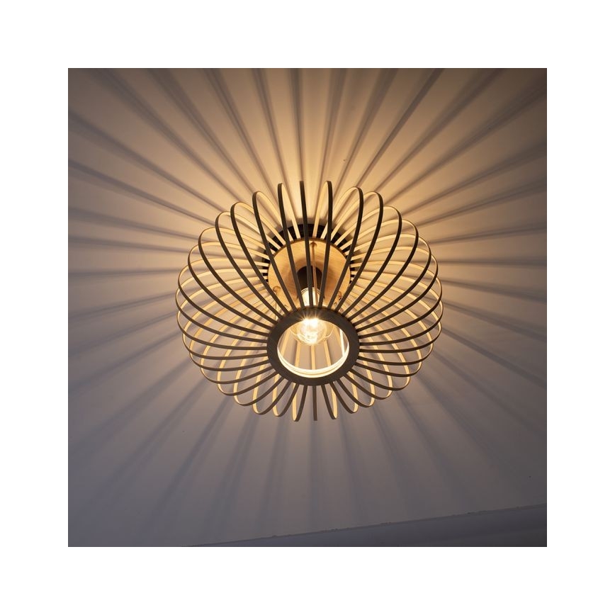 Leuchten Direkt 11410-79 - Candelabro integrado RACOON 1xE27/40W/230V diâmetro 40 cm bambu