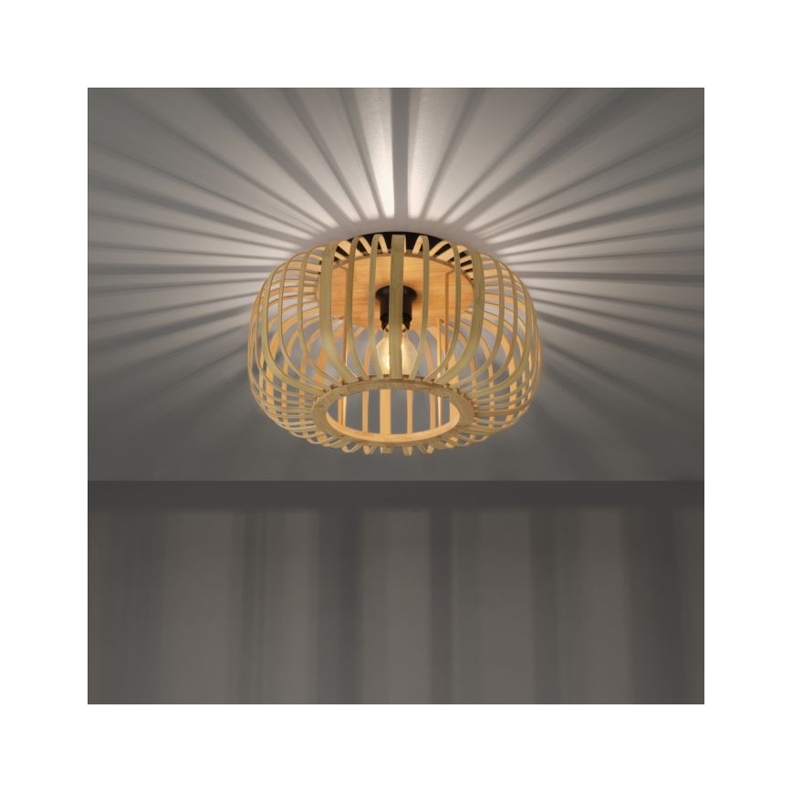 Leuchten Direkt 11412-79 - Candelabro integrado RACOON 1xE27/40W/230V diâmetro 40 cm bambu