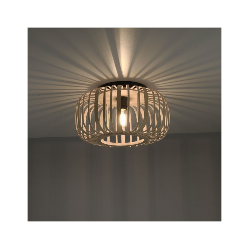 Leuchten Direkt 11412-79 - Candelabro integrado RACOON 1xE27/40W/230V diâmetro 40 cm bambu